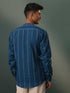 Men's Indigo Jacquard Cotton Shirt